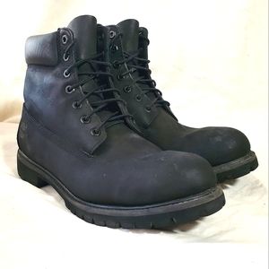 Timberland Men's Premium 6" Waterproof Outdoor Boots Black Nubuck Size 12 10073